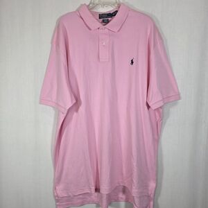 Polo by Ralph Lauren 🌏 Men's Pink Polo Shirt Size XXL Classic Fit 100% Cotton